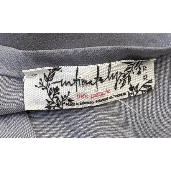 Free People All My Love Sunshine Mini Wrap Slip Dress Gray Size XS NWT - Picture 8 of 8